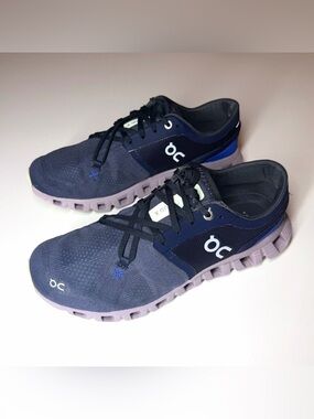 On Running Women's Cloud X Midnight Huron Blue Running Walking Shoes Size- 8.5